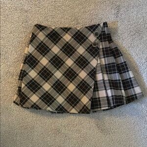 Zara Kids Plaid Skirt with Button Detail